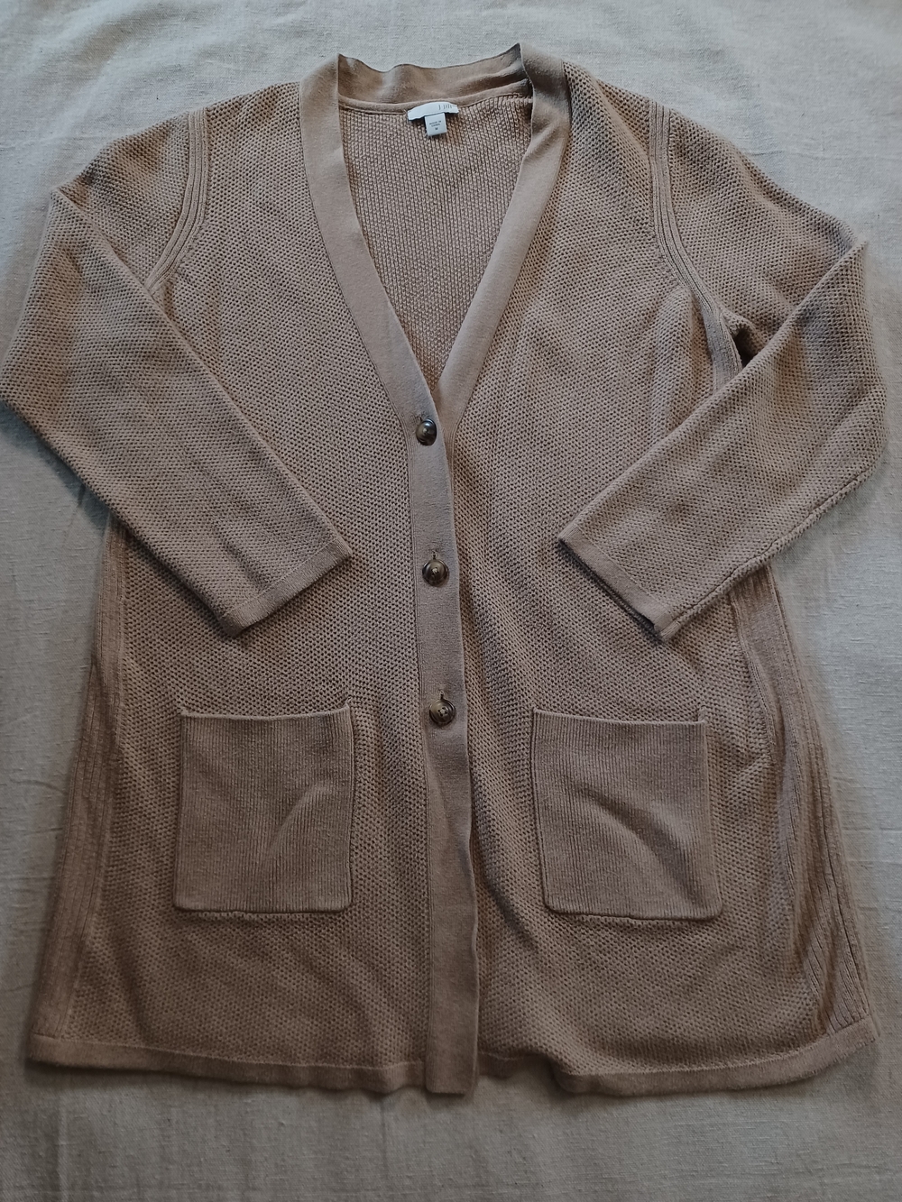 J. Jill Open-Weave Button Cardigan Women's Size Medium